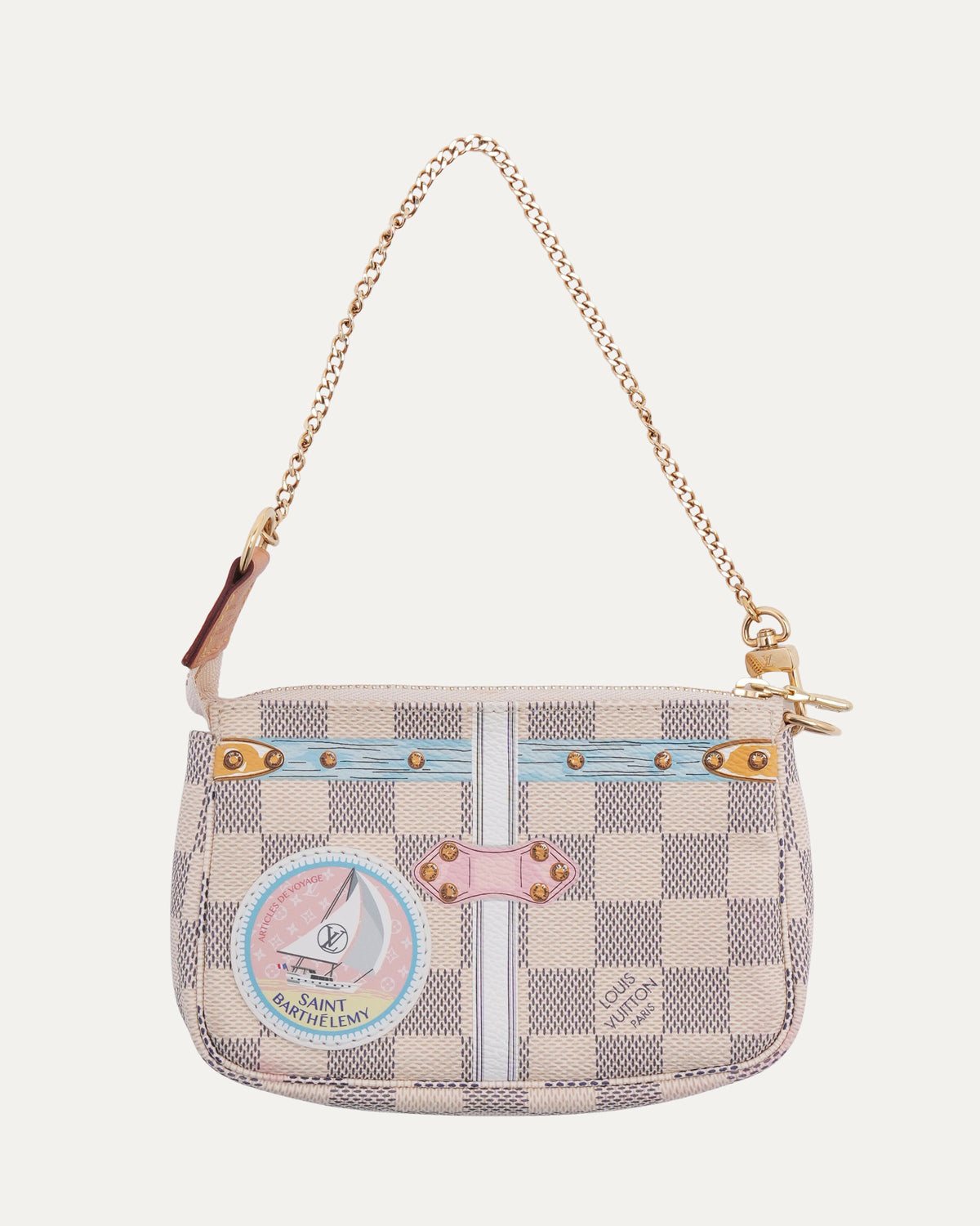 Damier Azur Summer Trunks Mini Pochette St. Barth Bag