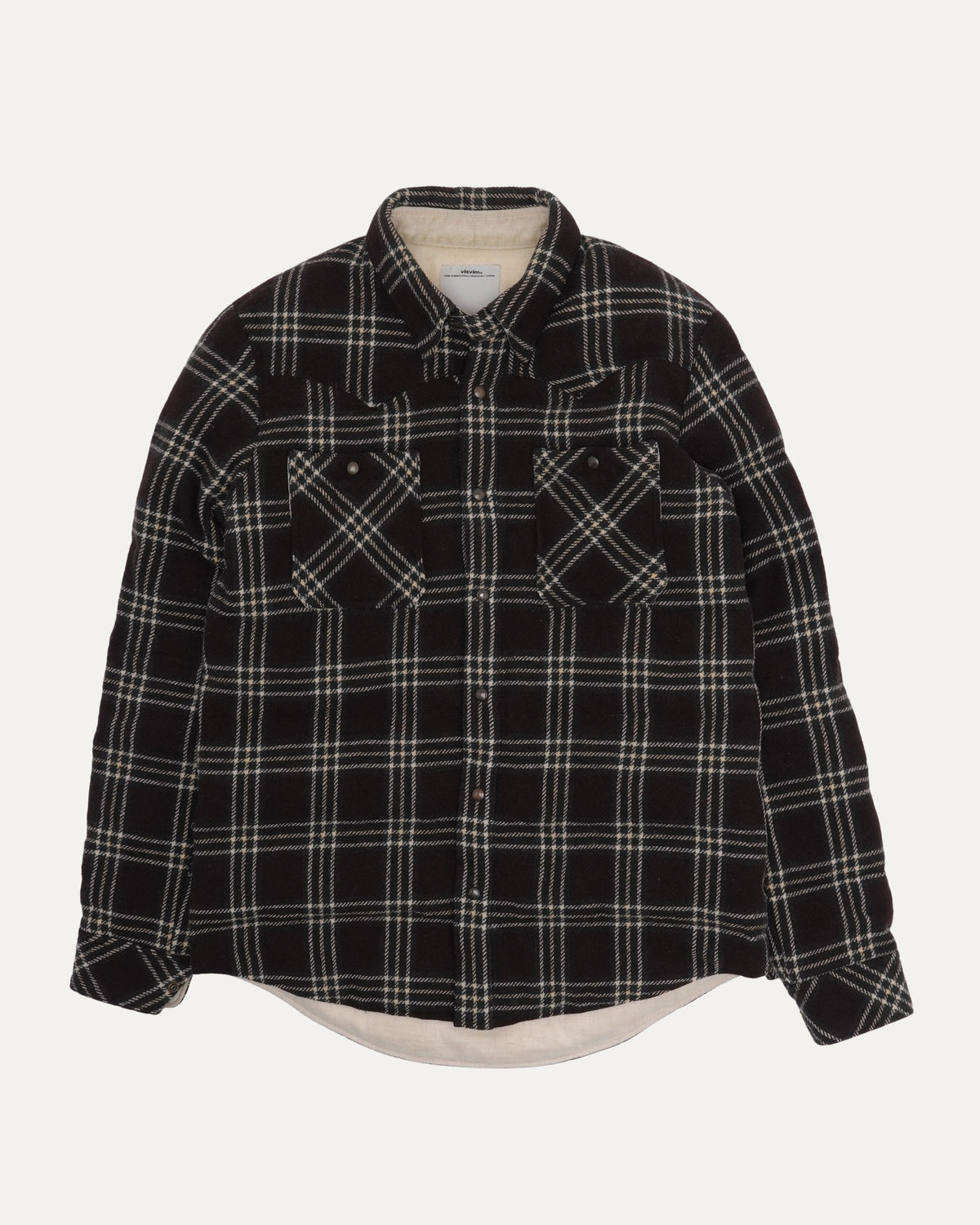 Wool Kerchief Down Shirt Jacket