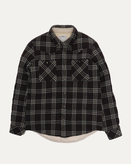 Wool Kerchief Down Shirt Jacket