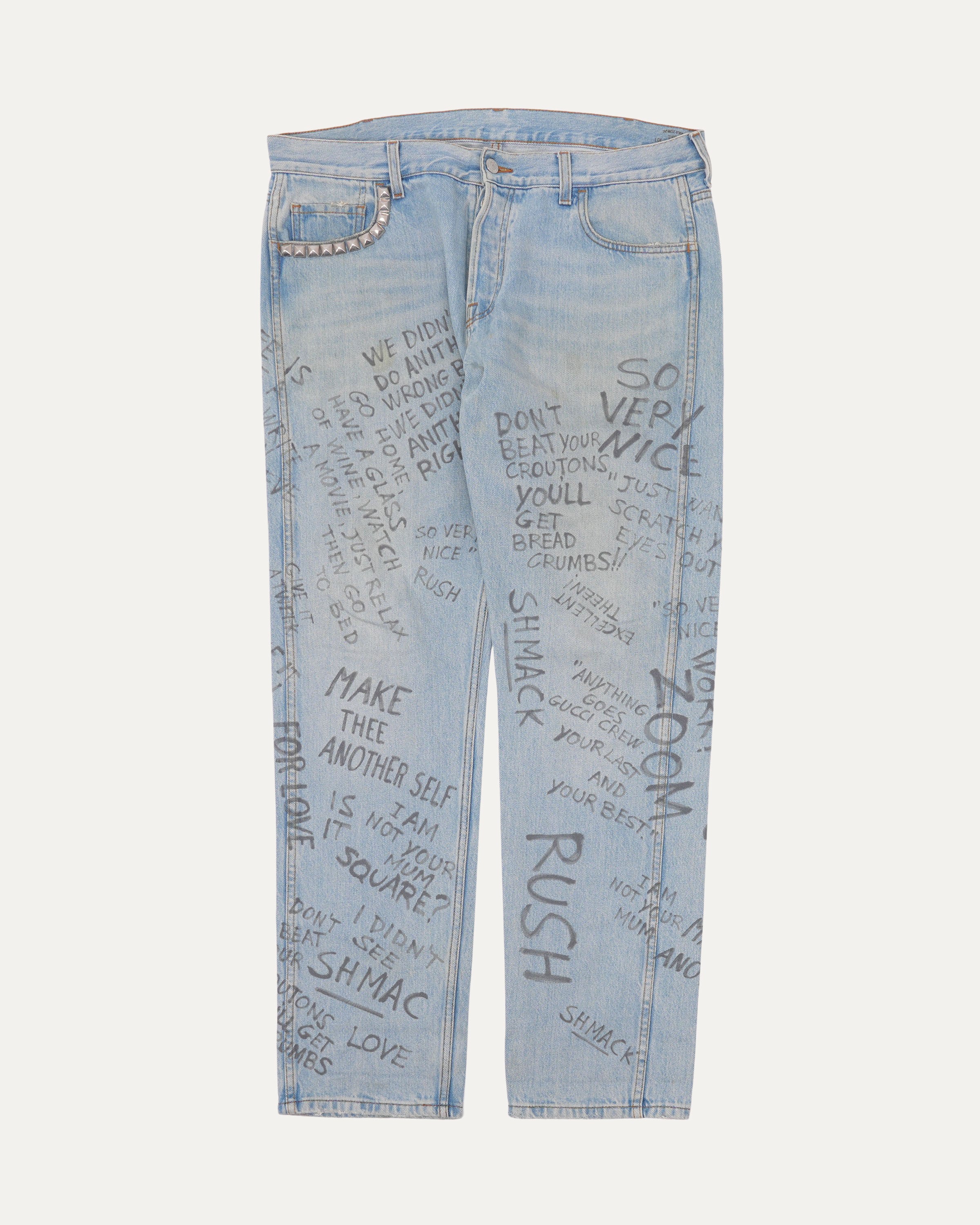 Studded Scribble Jeans