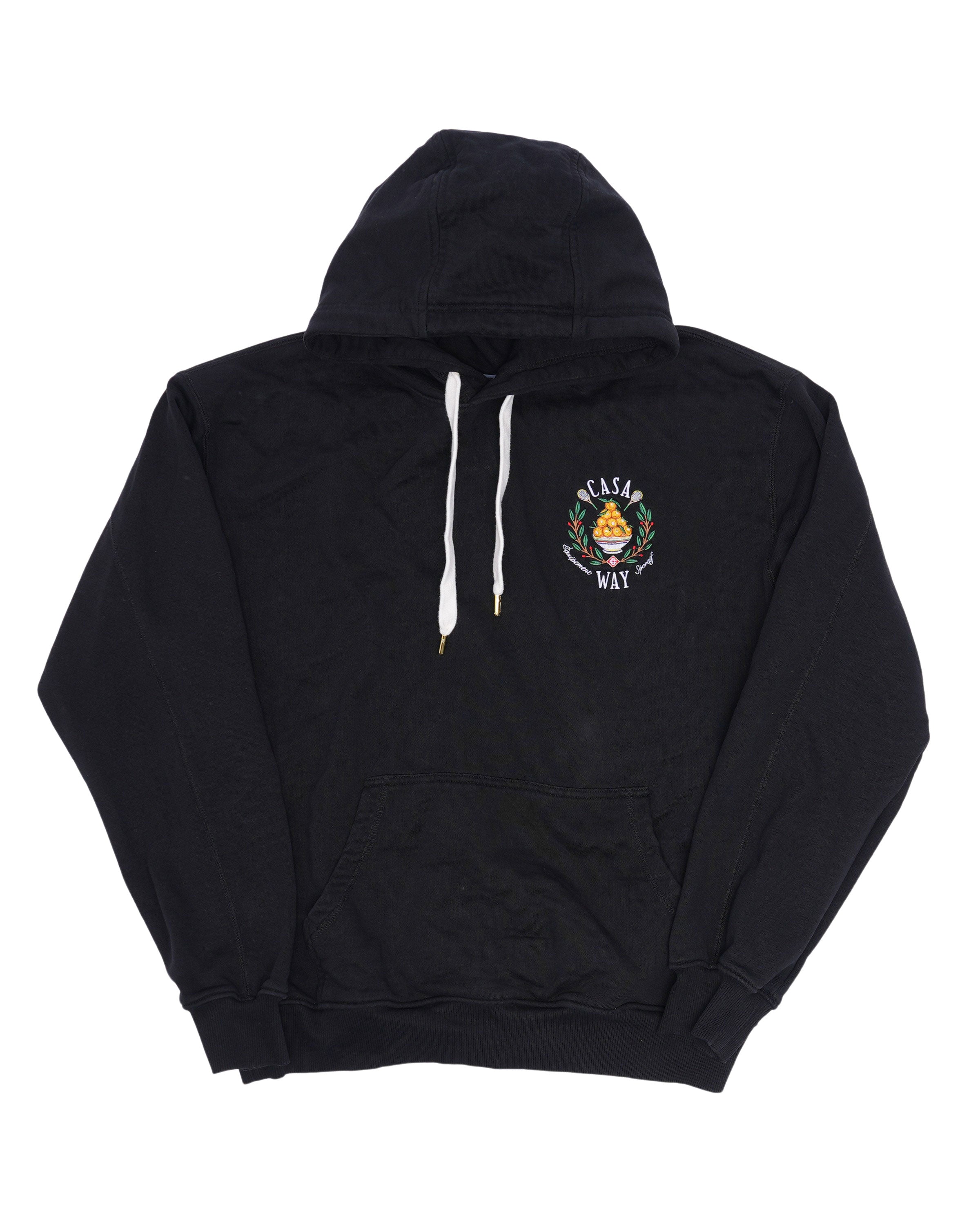 Logo Embroidered Cotton Hoodie