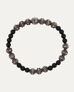 Multi Charm Onyx Bead Bracelet
