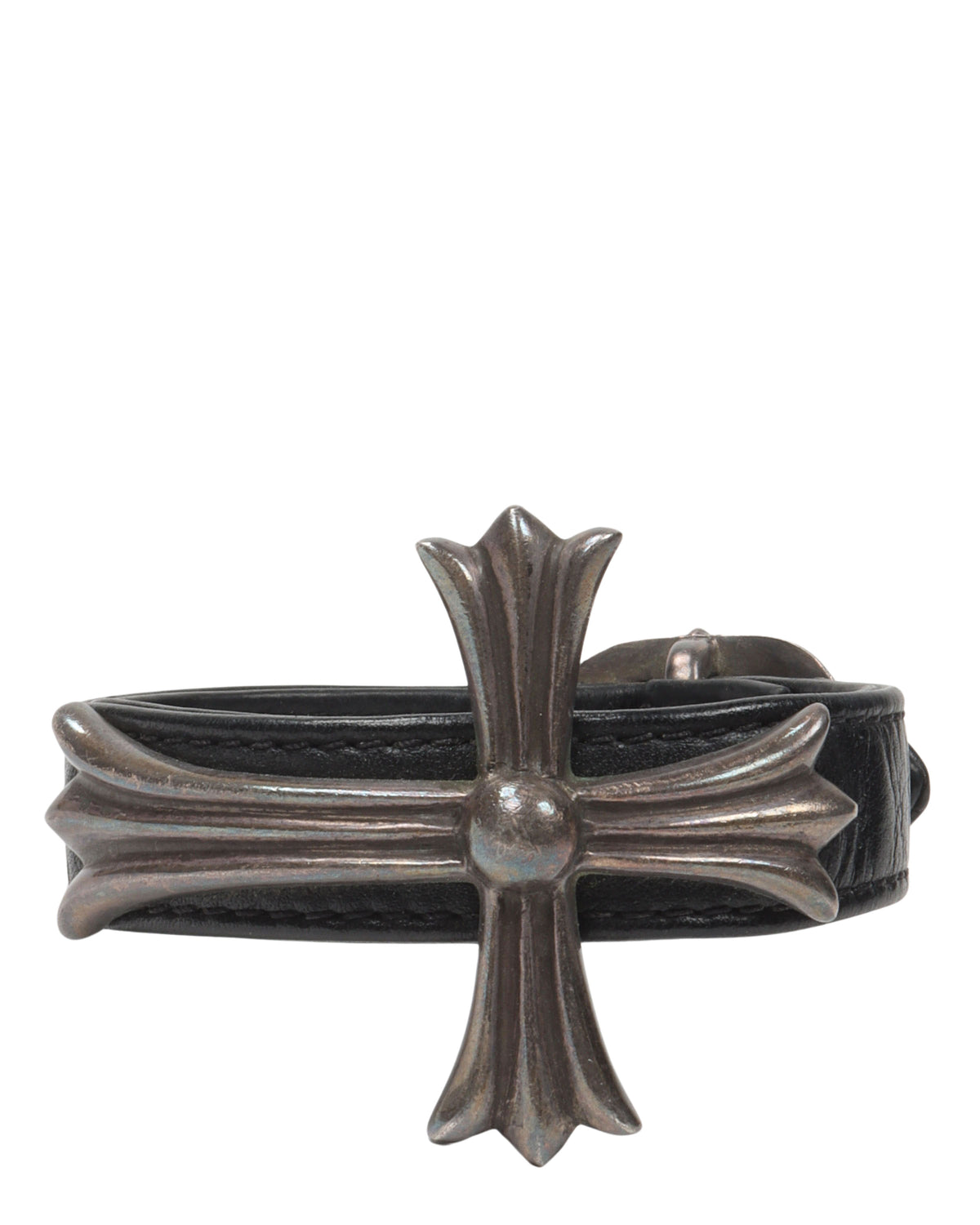 Big Cross Leather Bracelet