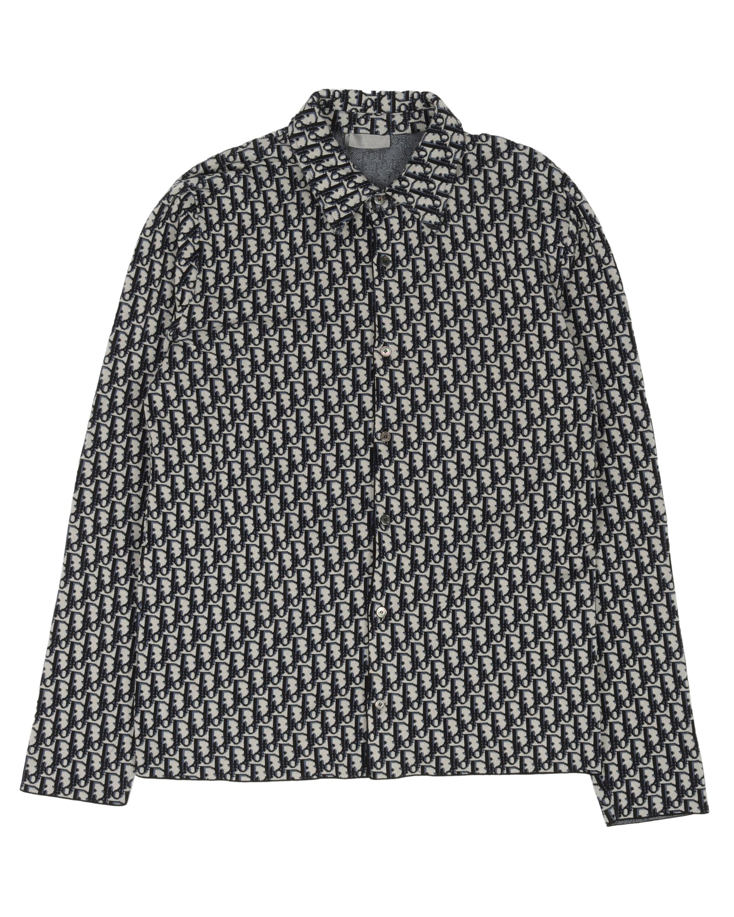 Oblique Monogram Zip Up Shirt
