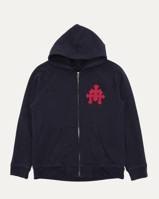Paper Jam Cross Patch Zip Up Hoodie