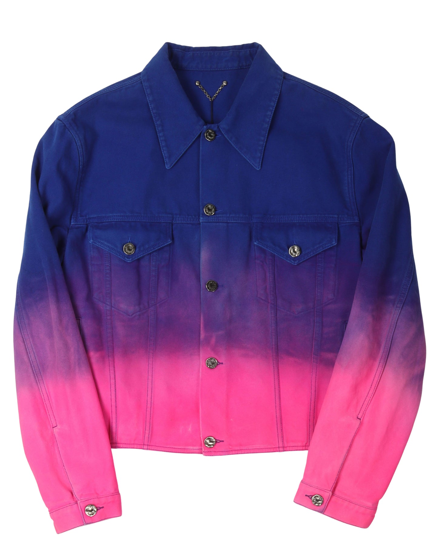 Cropped Gradient Denim Jacket