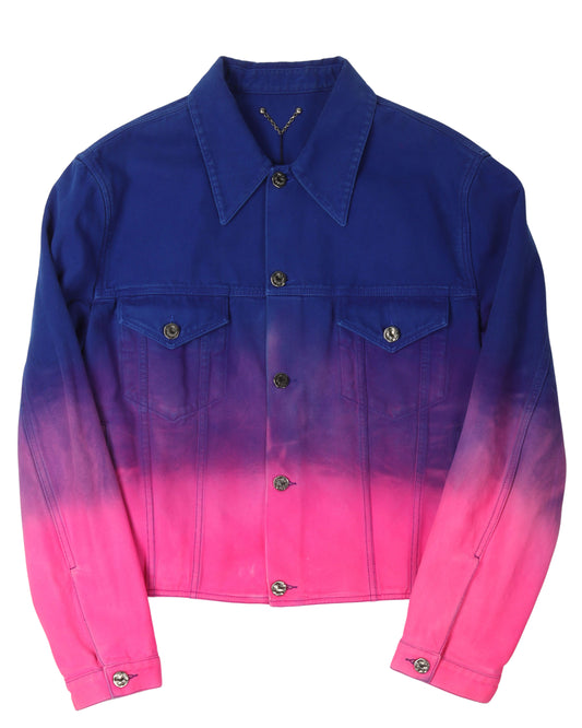 Cropped Gradient Denim Jacket