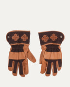 Cross Patch Leather Motorcycle Gloves