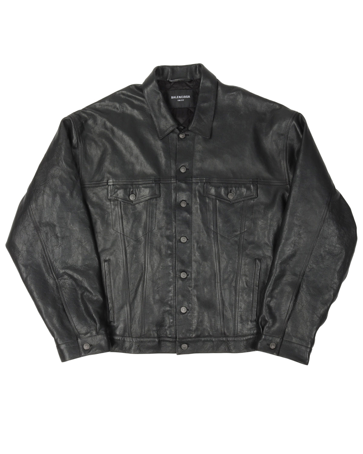 Oversized Leather Trucker Jacket
