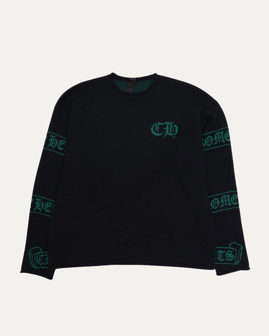 Cashmere Scroll Logo Sweater