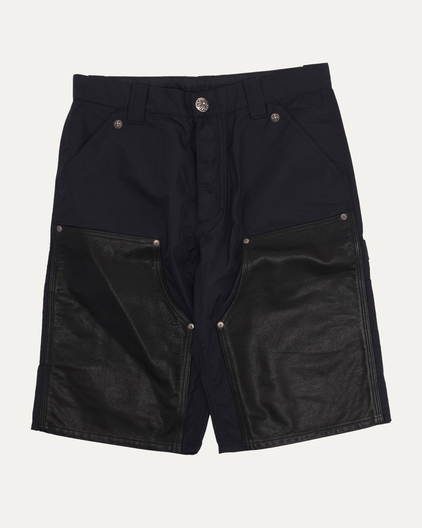 Nylon Leather Double Knee Carpenter Shorts
