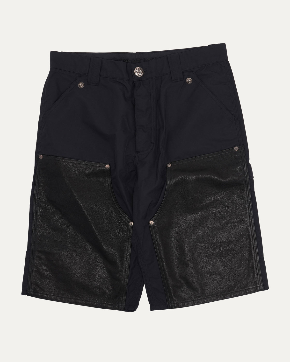 Nylon Leather Double Knee Carpenter Shorts