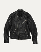 Crocodile Embossed Leather Jacket