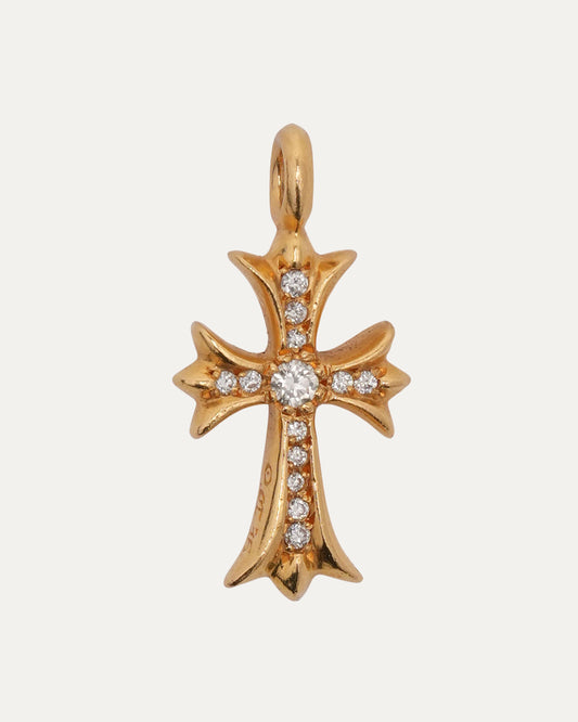Gold Diamond Tiny Fat Pendant