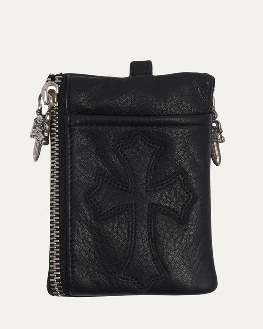 Double Dagger Zip Cross Patch Wallet