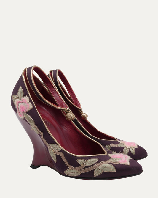 Tom Ford Era FW 2004 Embroidered Chinoiserie Heels