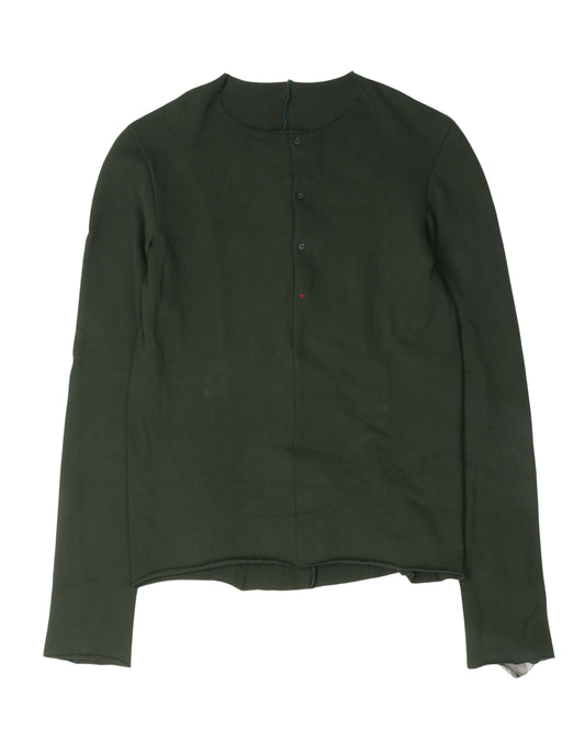 Long Sleeve Knit Henley Shirt