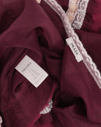 Burgundy Ruffle Top