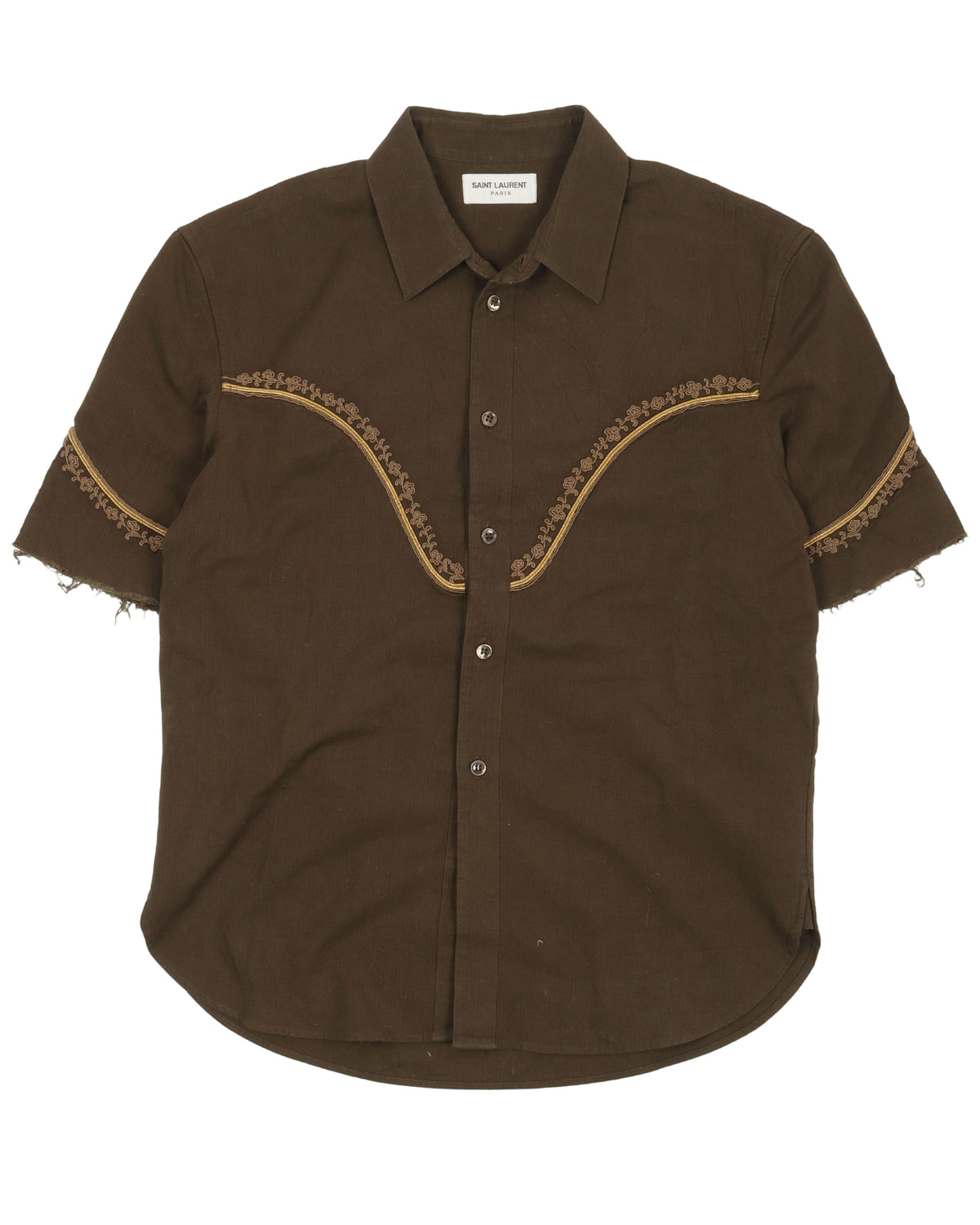 Raw Hem Western Shirt