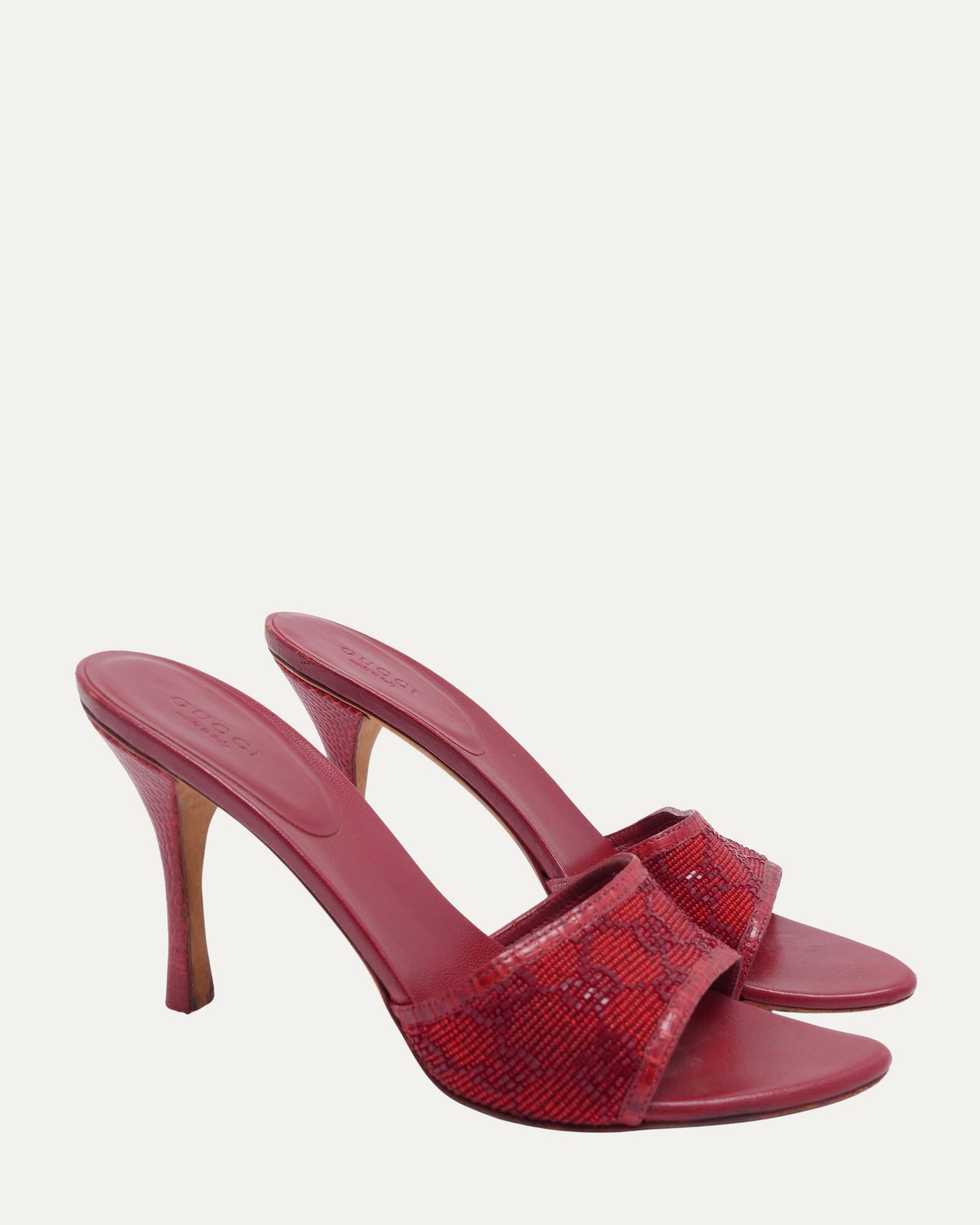 Tom Ford Era Beaded Monogram Mules