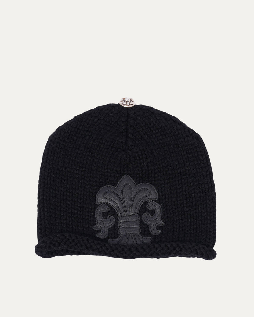 Fleur Cross Patch Cashmere Beanie