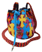 Guanabana Silver Embellished Cross Patch Bag