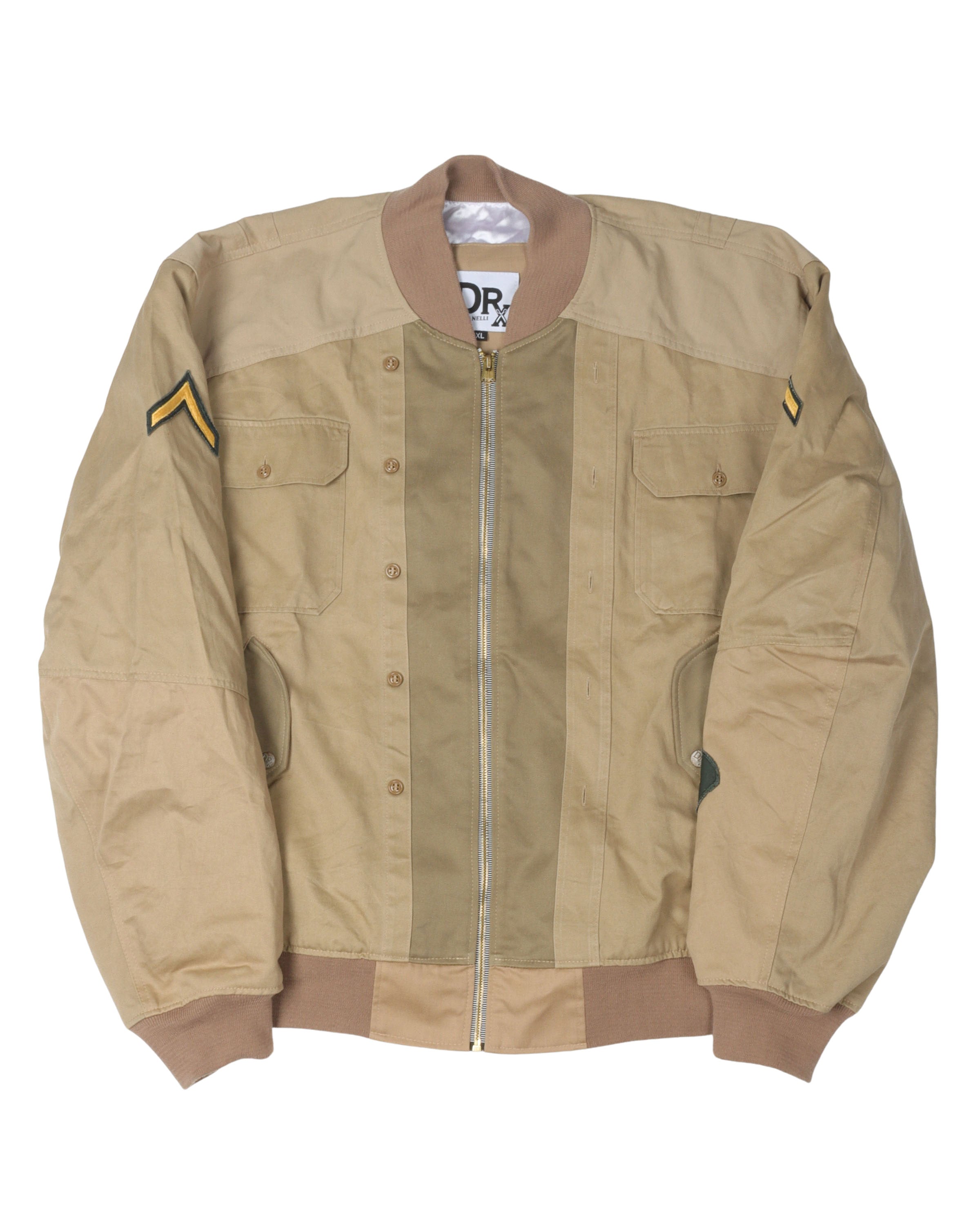 Tan Military Bomber Jacket