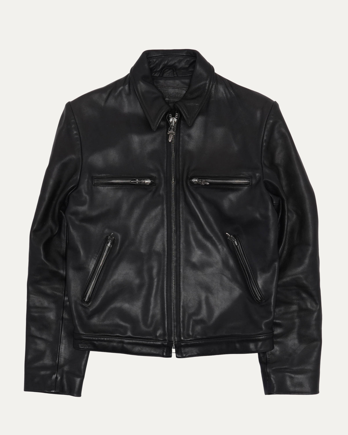 Fleur Yoke Leather Jacket