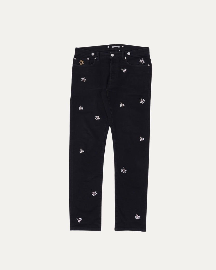 KAWS Bee Embroidery Jeans