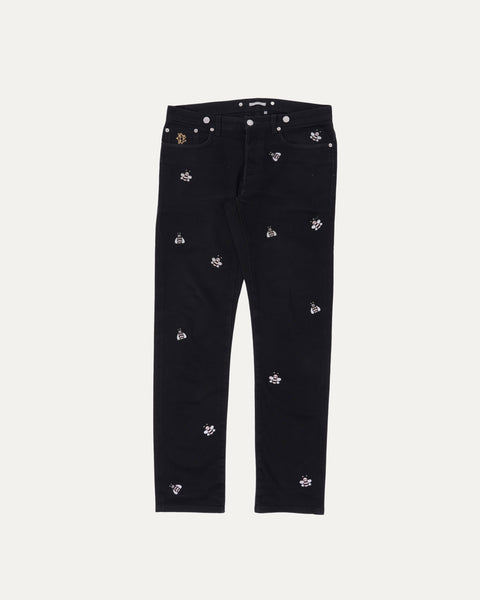 ■DIOR × kaws デニムパンツ☆ジーンズ☆Bee ★ディオールオム Dior KAWS Bee Embroidery Jeans – Justin Reed