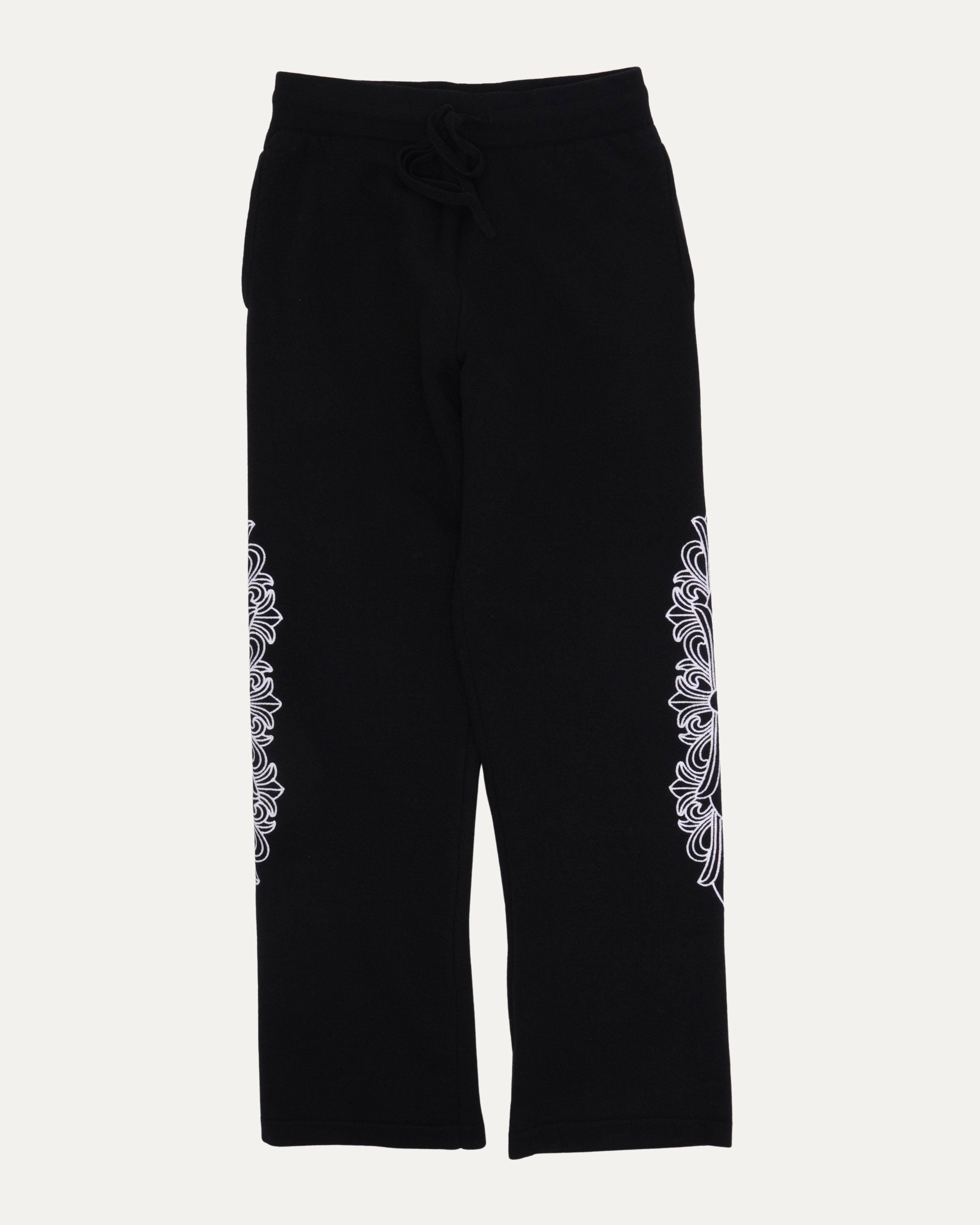 Chrome Hearts Life Sentence Cashmere Floral Cross Sweatpants