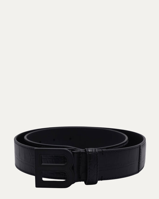 Crocodile Embossed Single B Belt