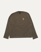 Cashmere Blend Vine Dagger Embroidered Crewneck Sweater