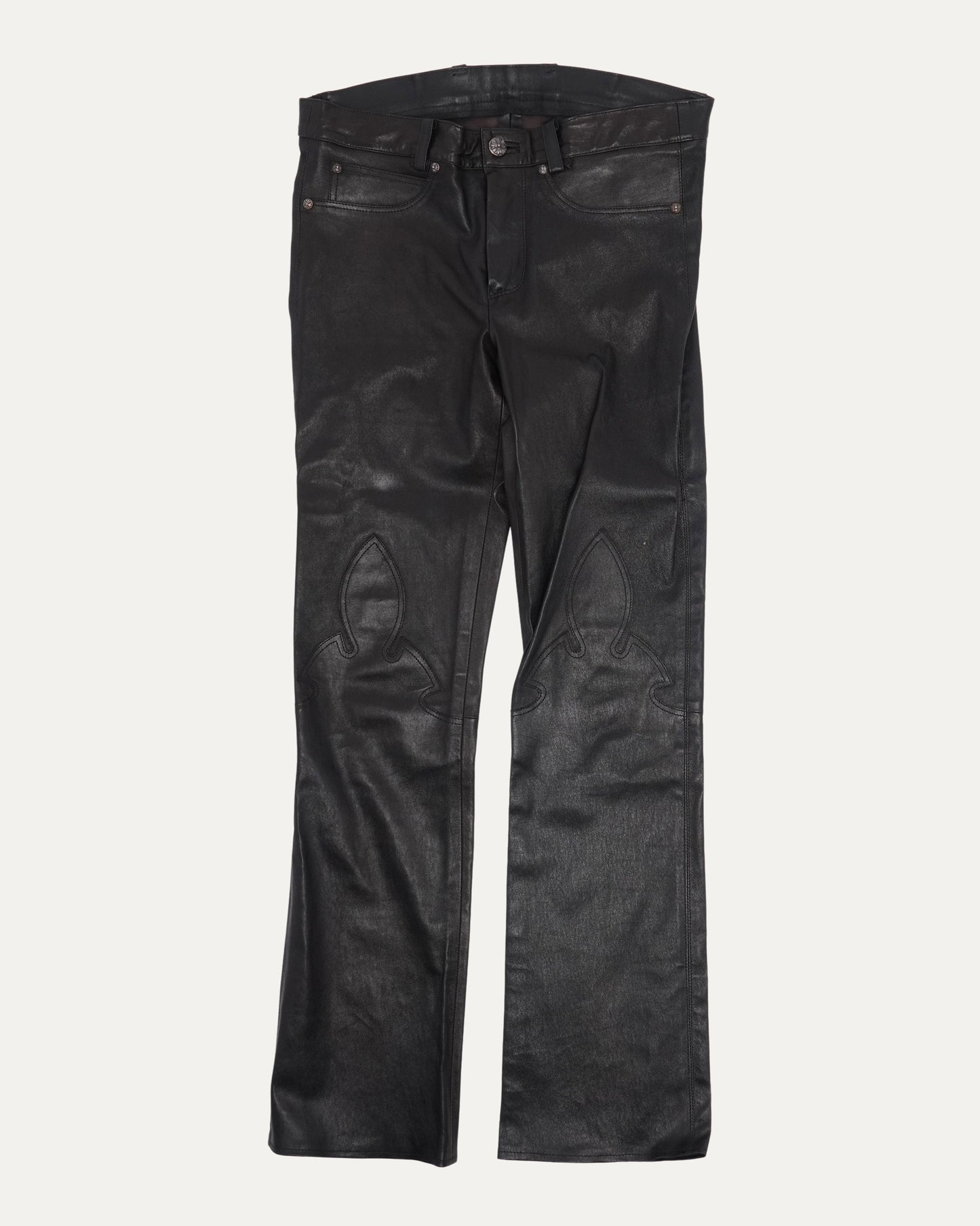 Fleur Knee Leather Pants