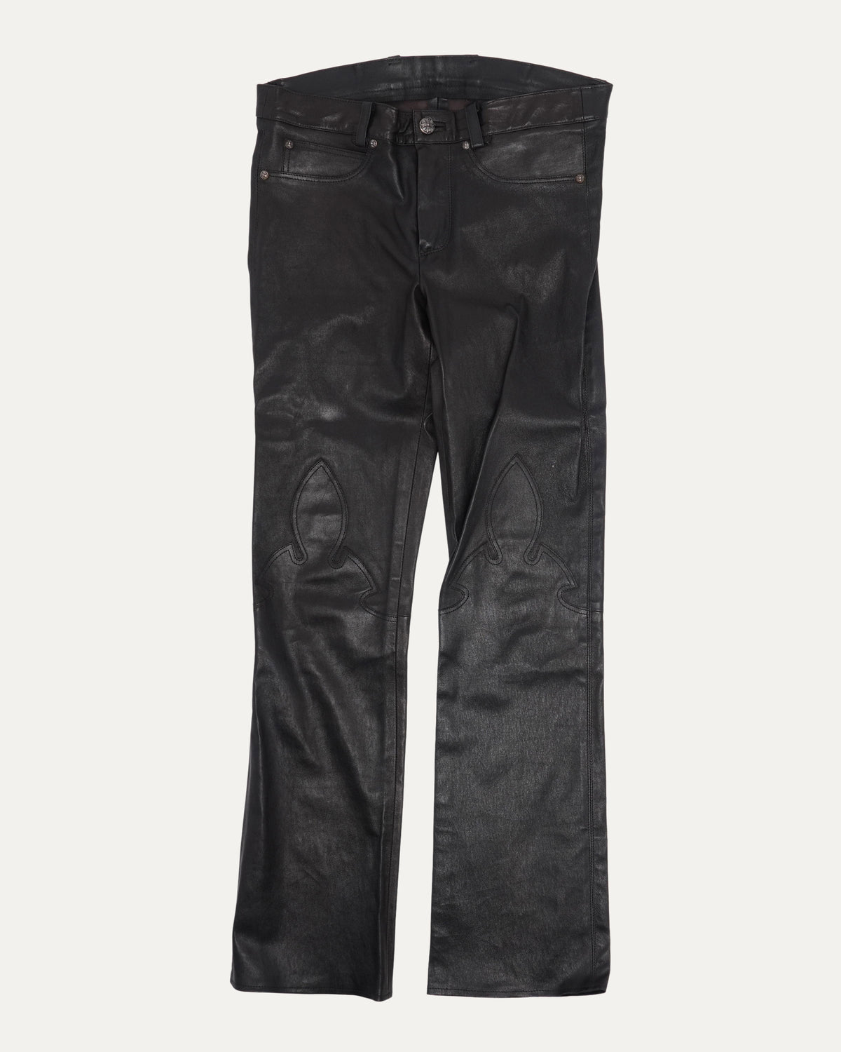 Fleur Knee Leather Pants