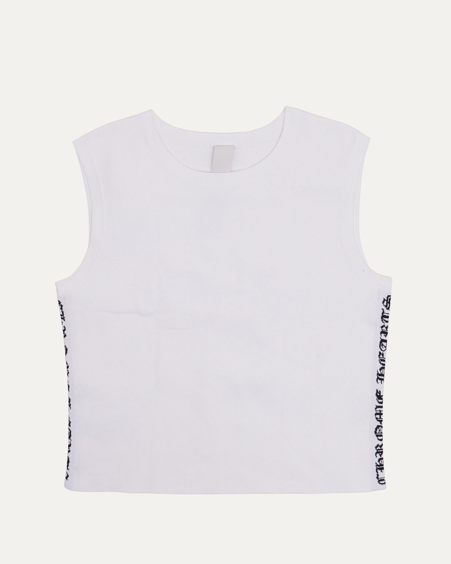 Intarsia Spell Out Tank Top