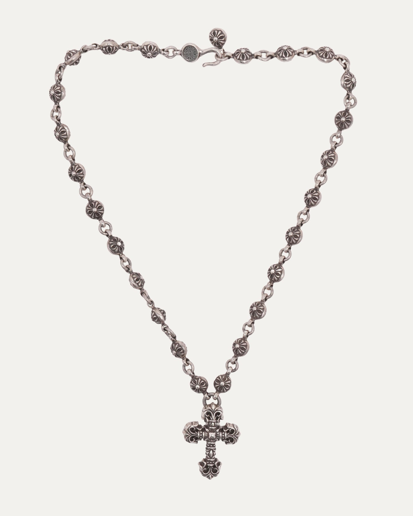 Plus Ball Filigree Cross Necklace