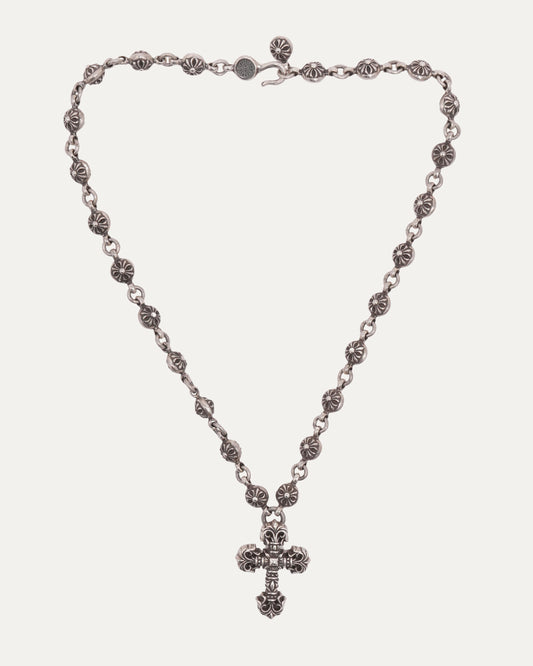 Plus Ball Filigree Cross Necklace