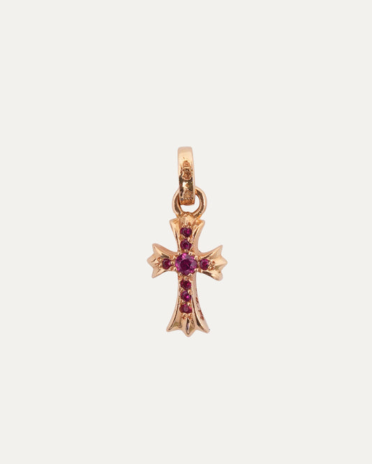 Gold Ruby Baby Fat Pendant