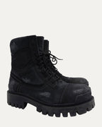 Distressed Canvas Strike Boots