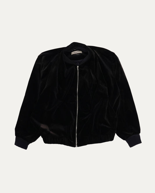 Velour Bomber Jacket