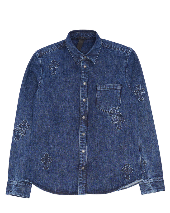 Denim Cross Patch Shirt