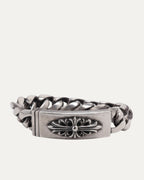 Floral Cross ID Bracelet