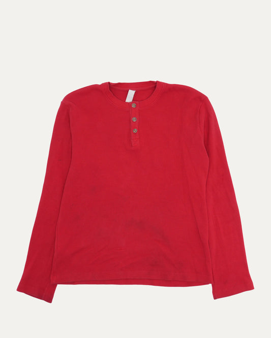 Embroidered Triple Cross Thermal Long Sleeve T-Shirt