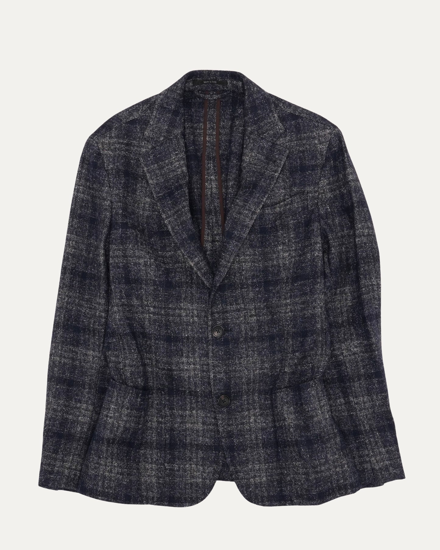 Plaid Alpaca Blend Blazer