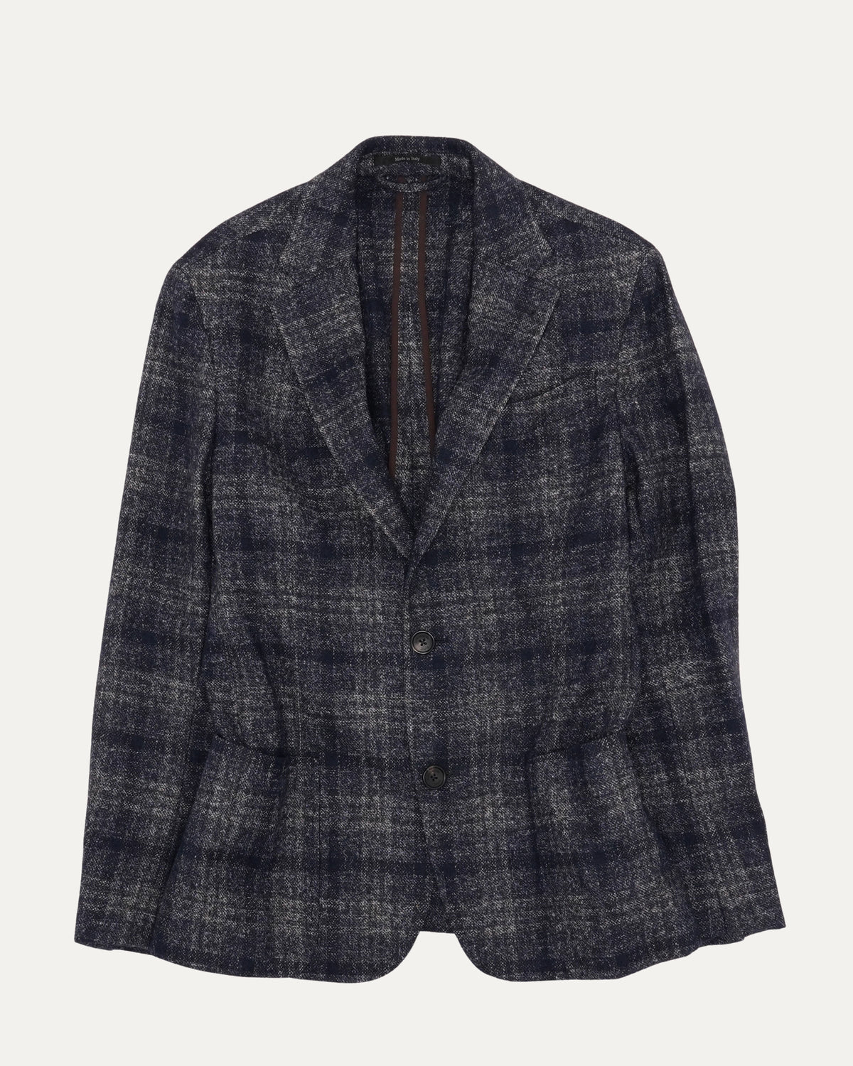 Plaid Alpaca Blend Blazer