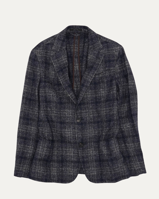 Plaid Alpaca Blend Blazer