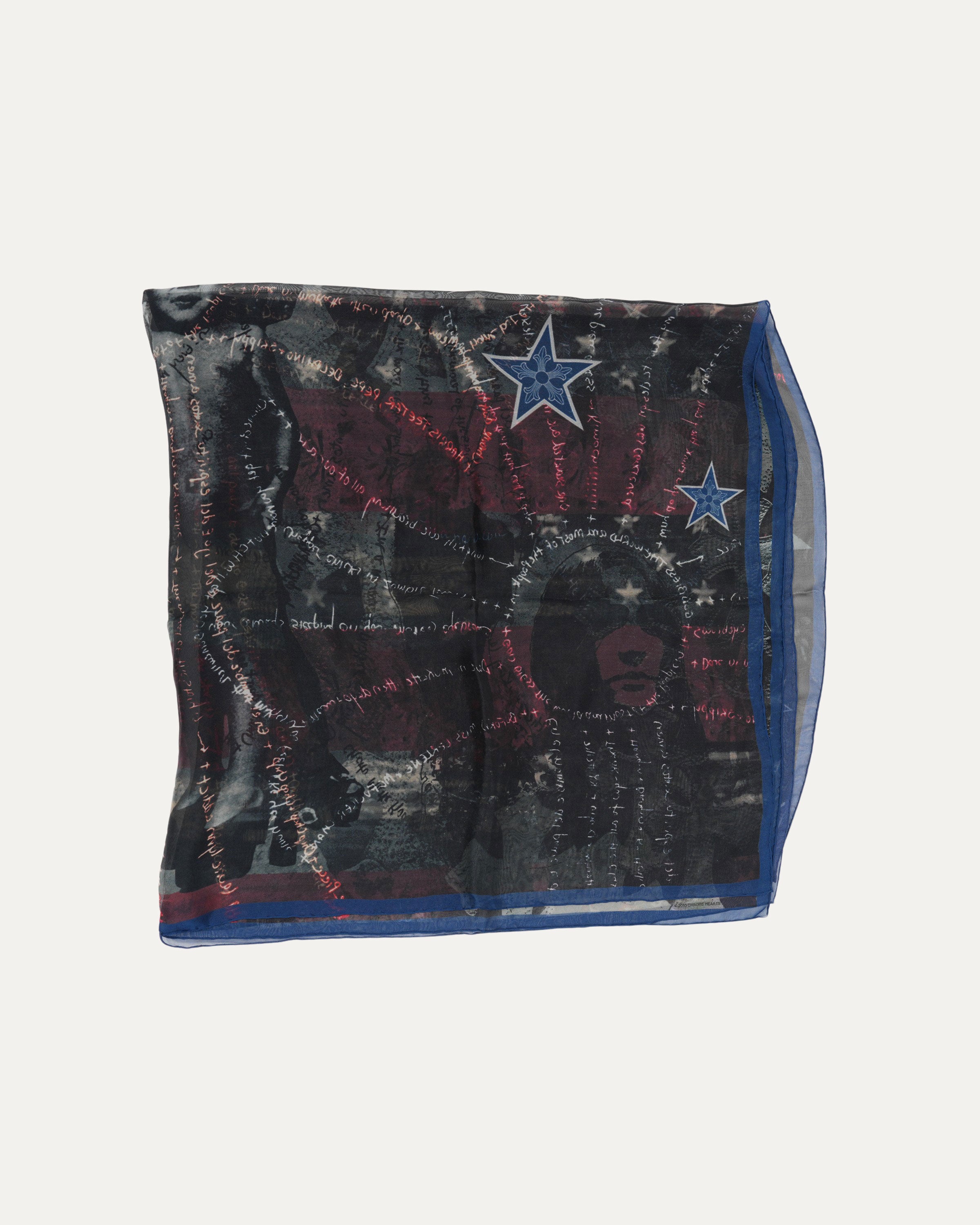 Cross Five Pointed Star Silk Scarf