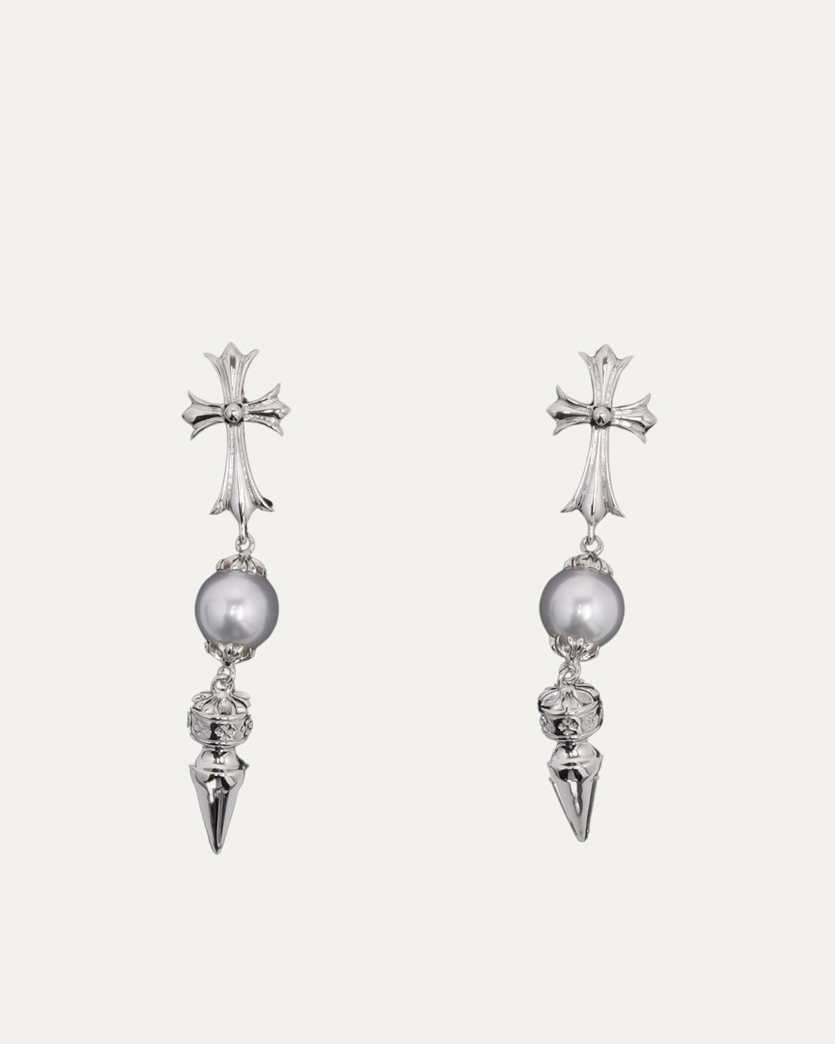 Mikimoto South Sea Pearl Cross Spike Earrings
