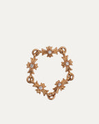 Gold and Diamond Tiny E Ring